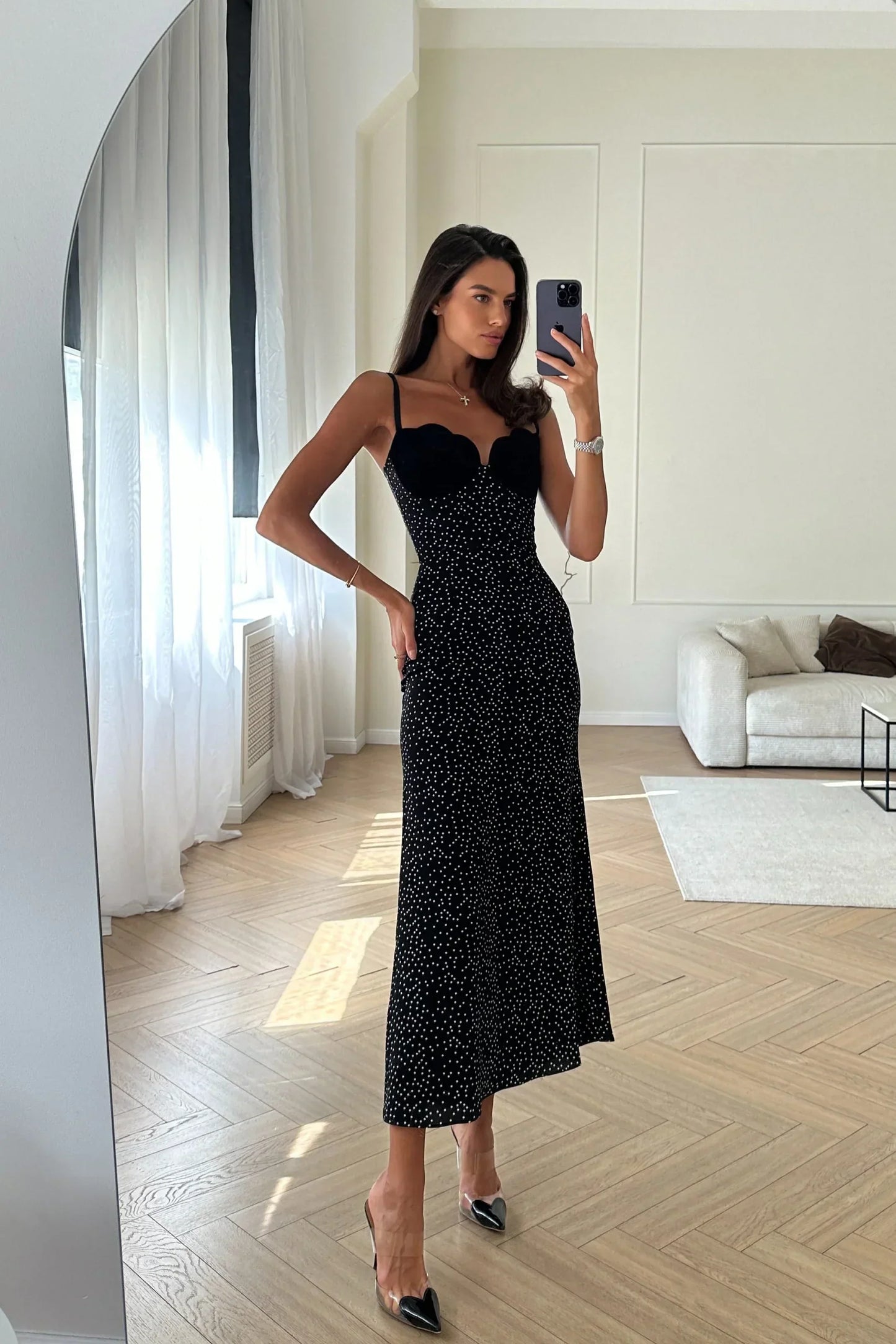 Velia | Abito Midi a Pois