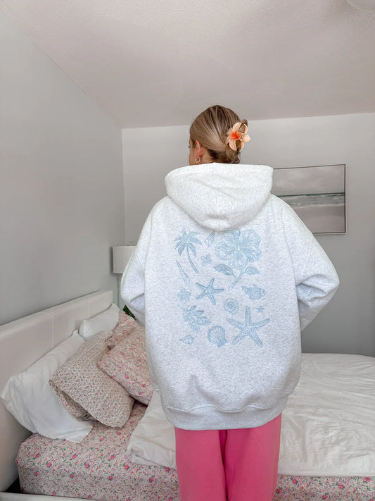 Madeleine | Felpa con Cappuccio con design tropicale
