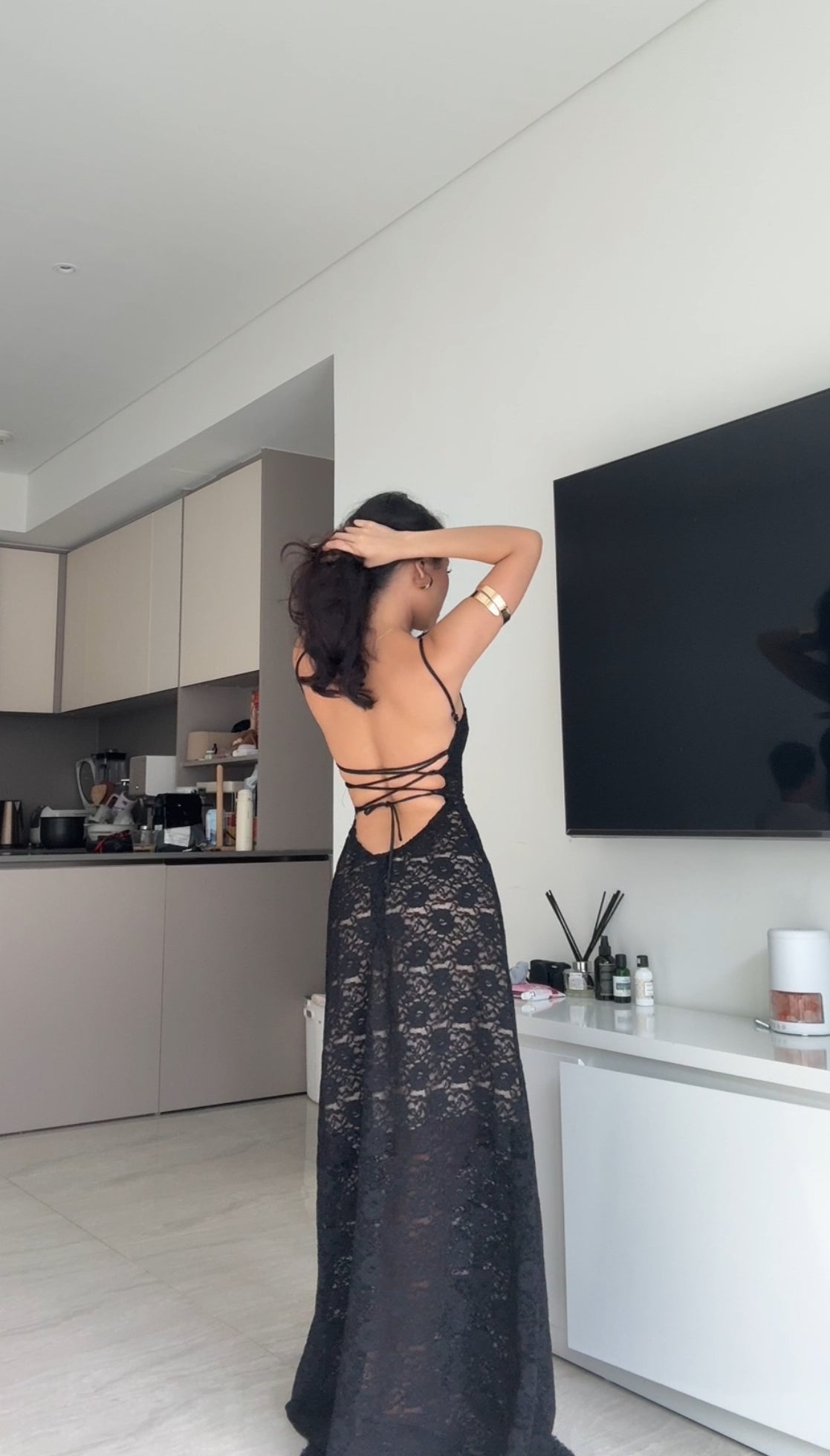 Paola | Vestito Lungo in Pizzo