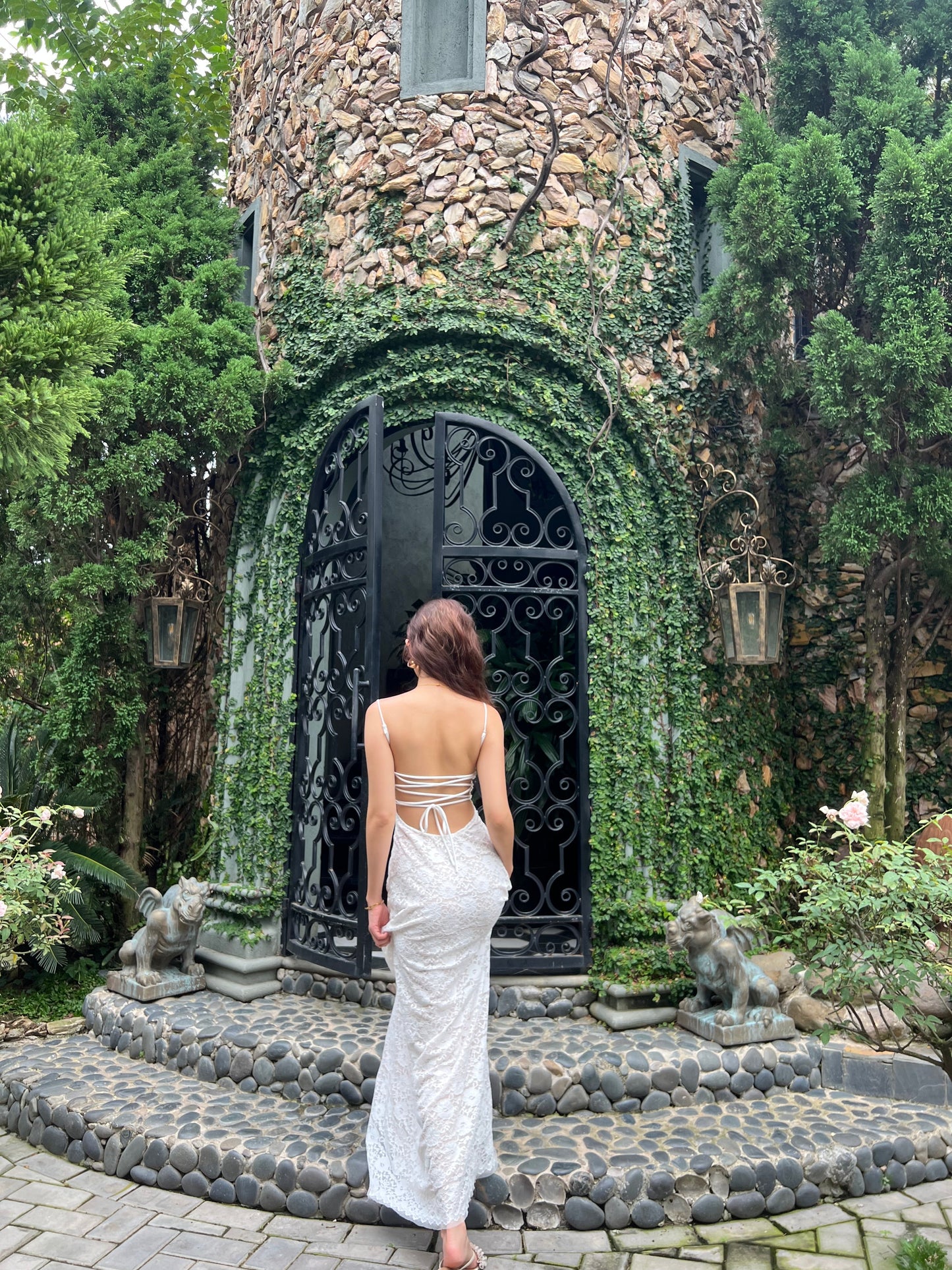Paola | Vestito Lungo in Pizzo