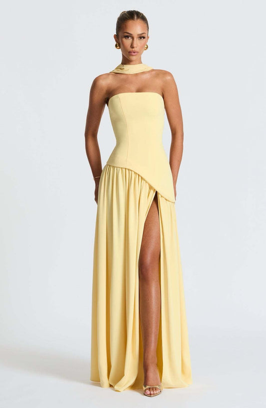 Maliya | Vestito Maxi con Sciarpa