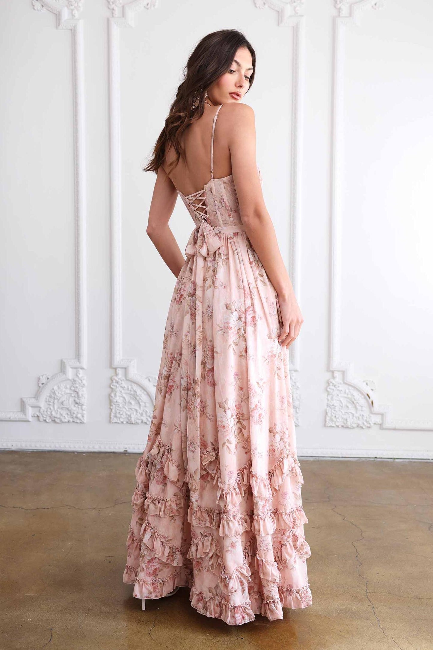 Loandri | Abito Lungo Elegante a Fiori