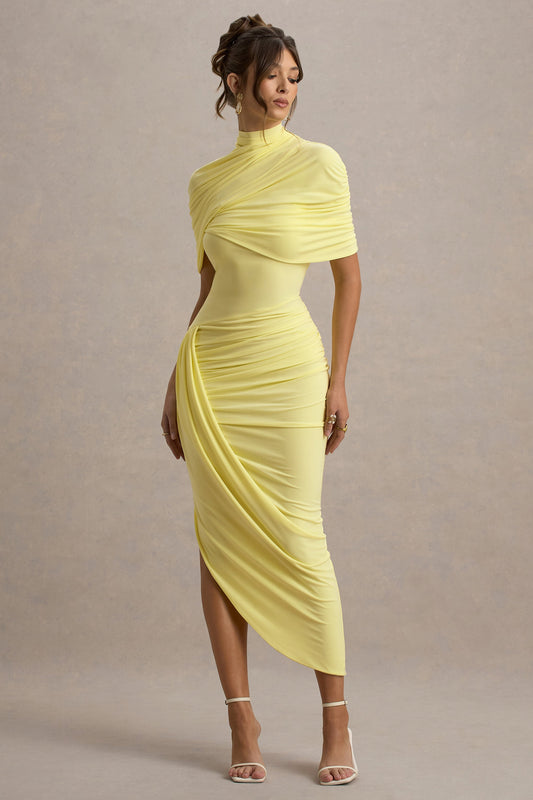 Zelda | Elegante Vestito Midi con Cappotto Drappeggiato
