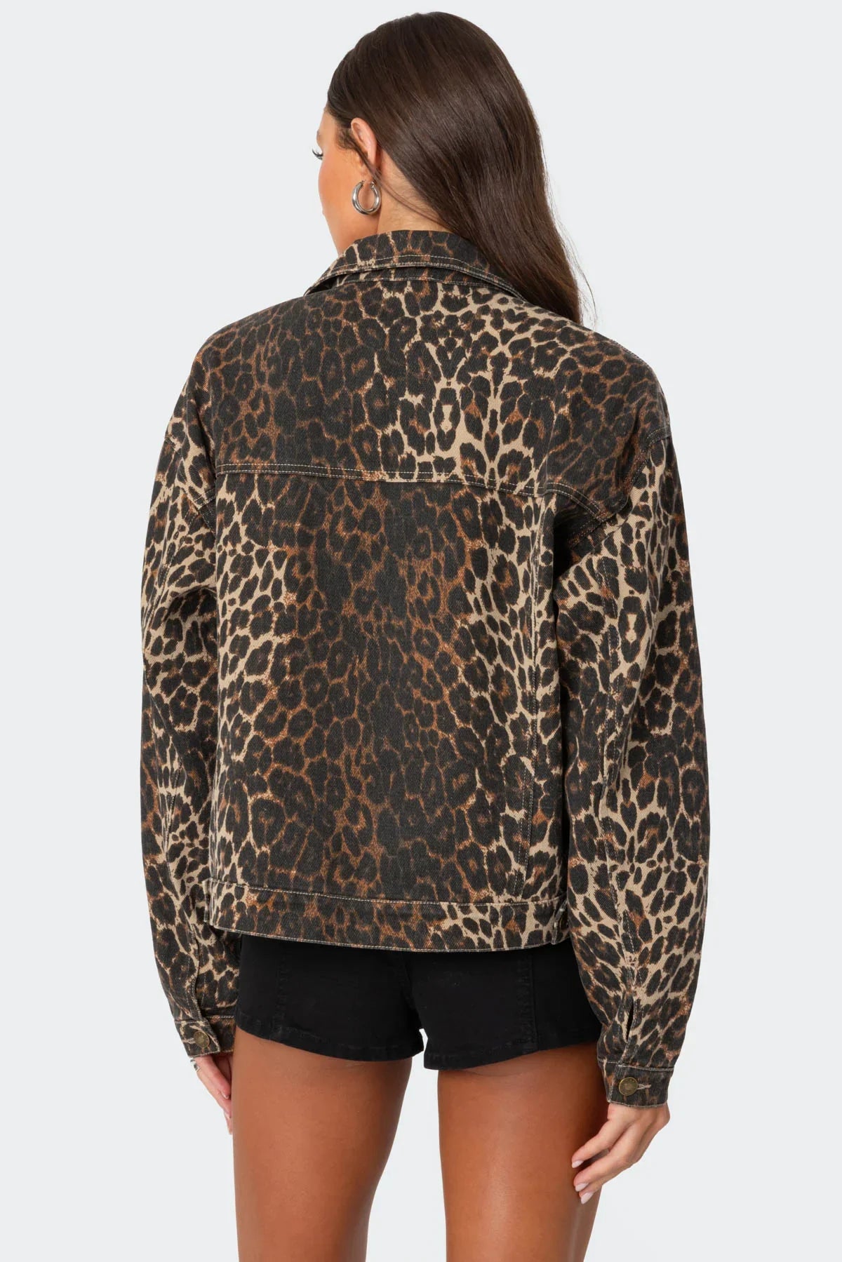 Letizia | Giacca di Jeans Leopardata