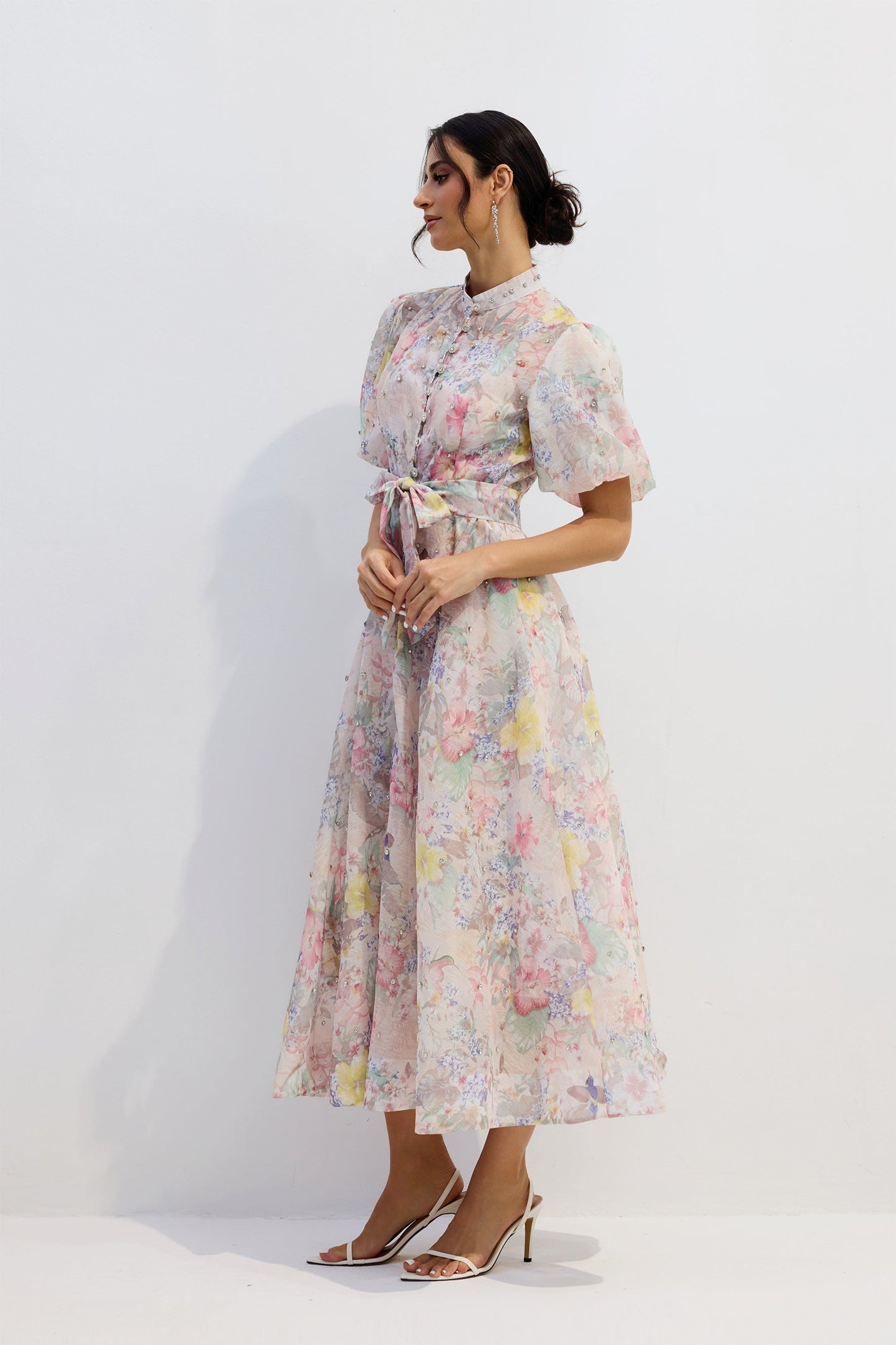 Wanda | Vestito Floreale con Maniche Puff