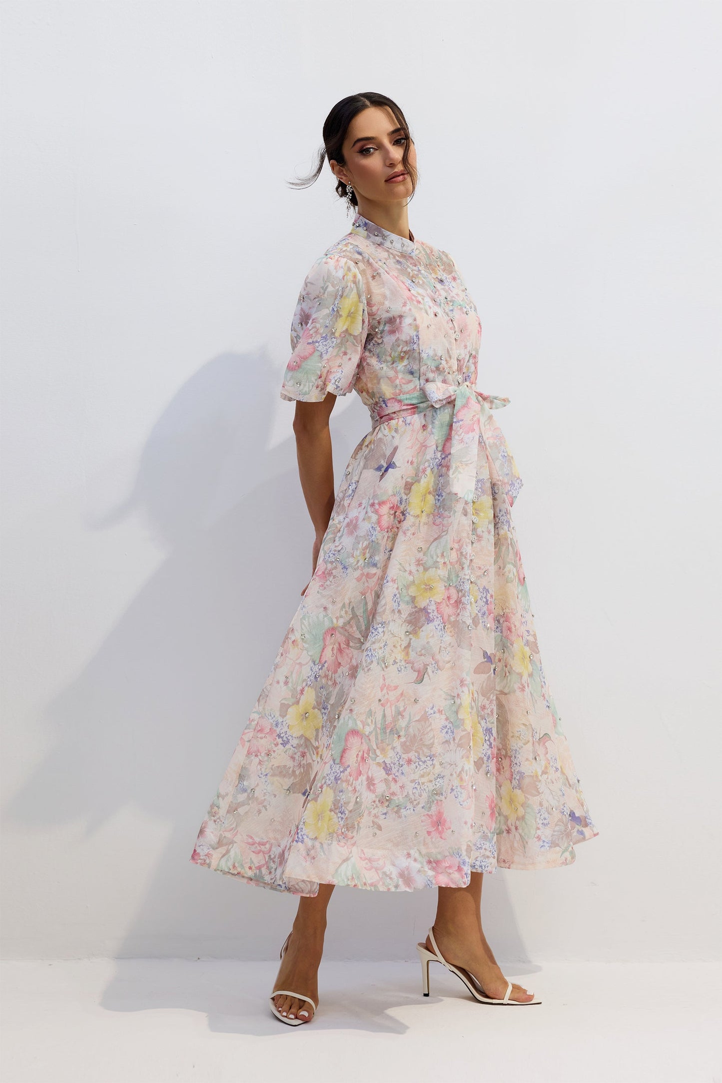Wanda | Vestito Floreale con Maniche Puff