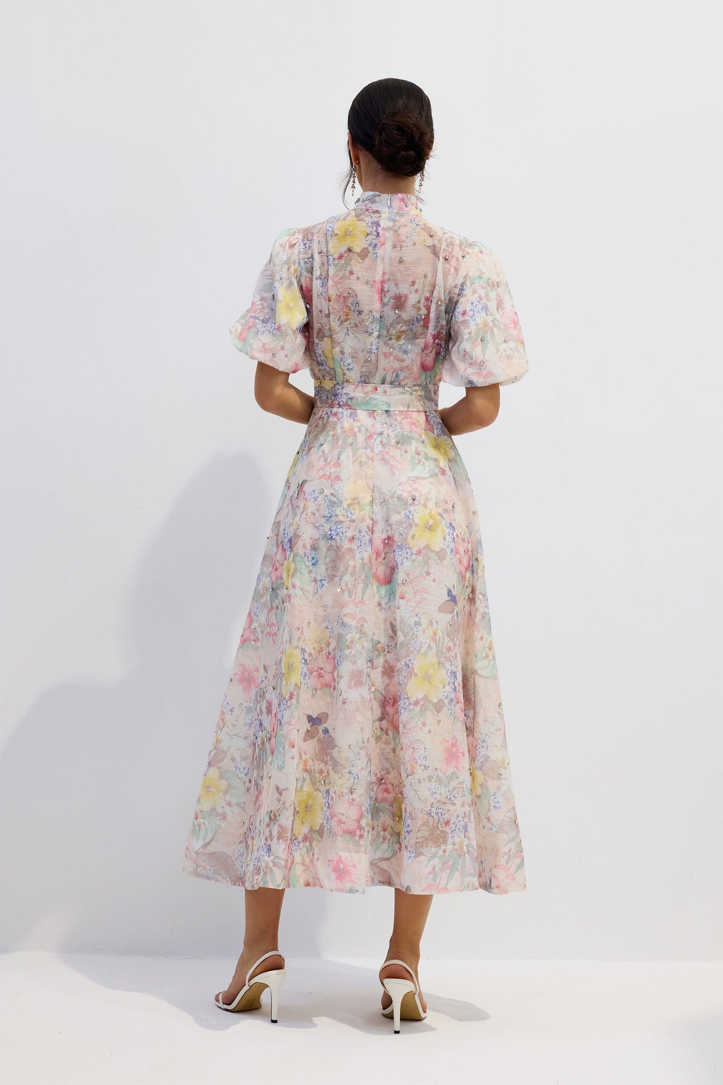 Wanda | Vestito Floreale con Maniche Puff