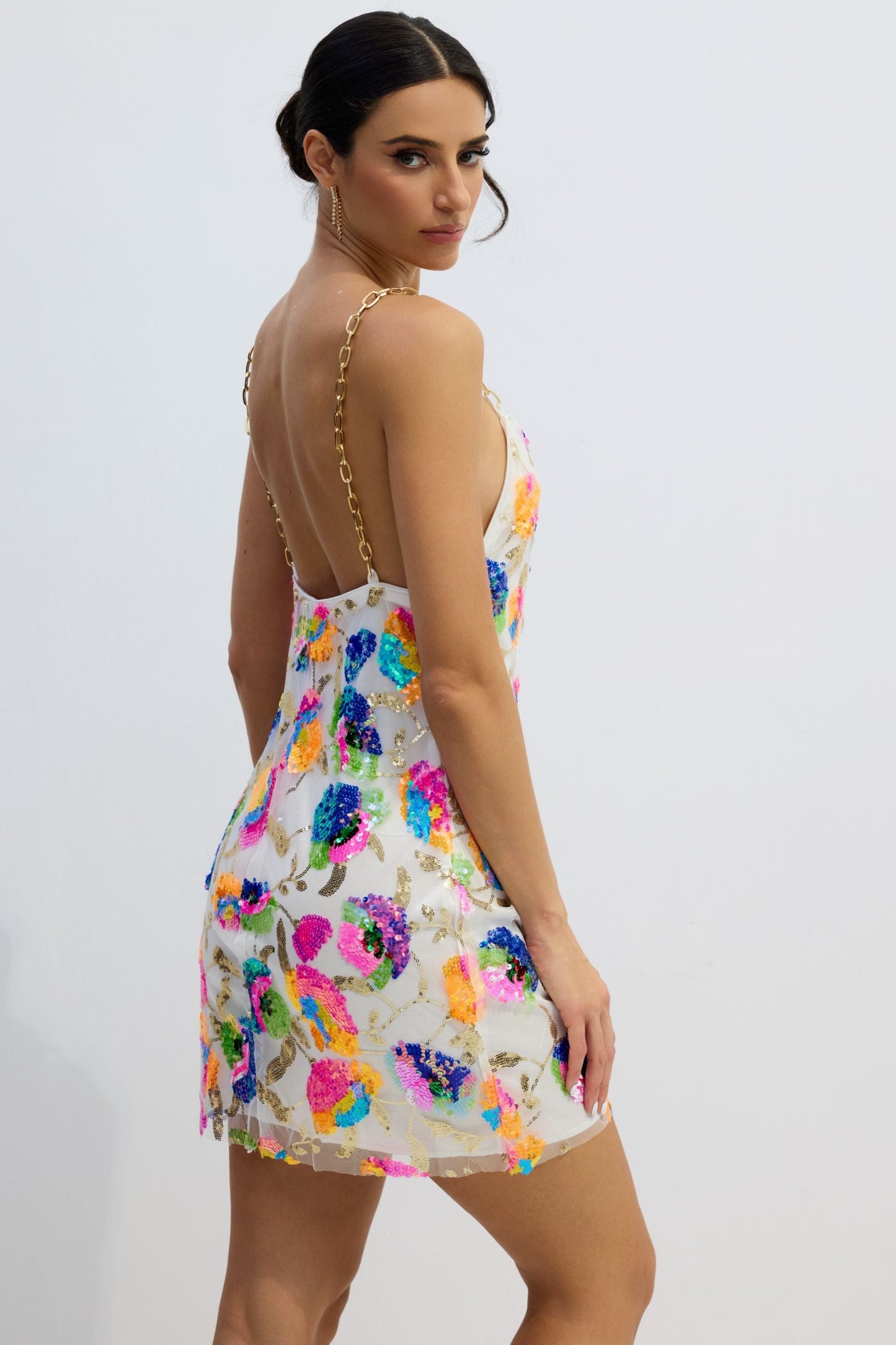 Xelly | Vestito Mini con Fiori Ricamati