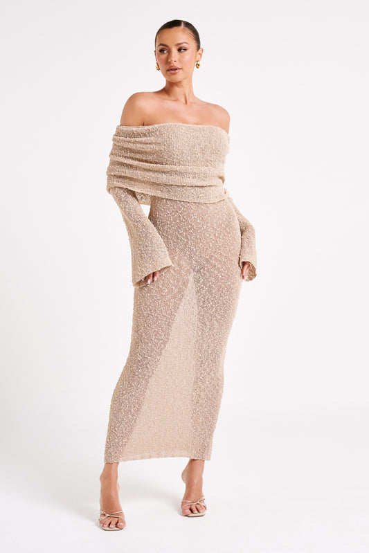 Marisa | Vestito lungo in bouclé