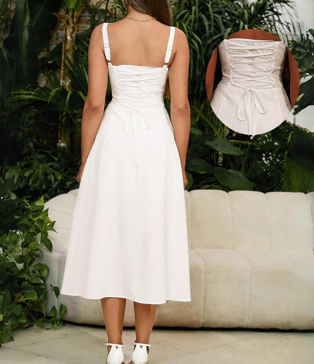 Milk | Abito Midi Elegante da Festa con Spalline