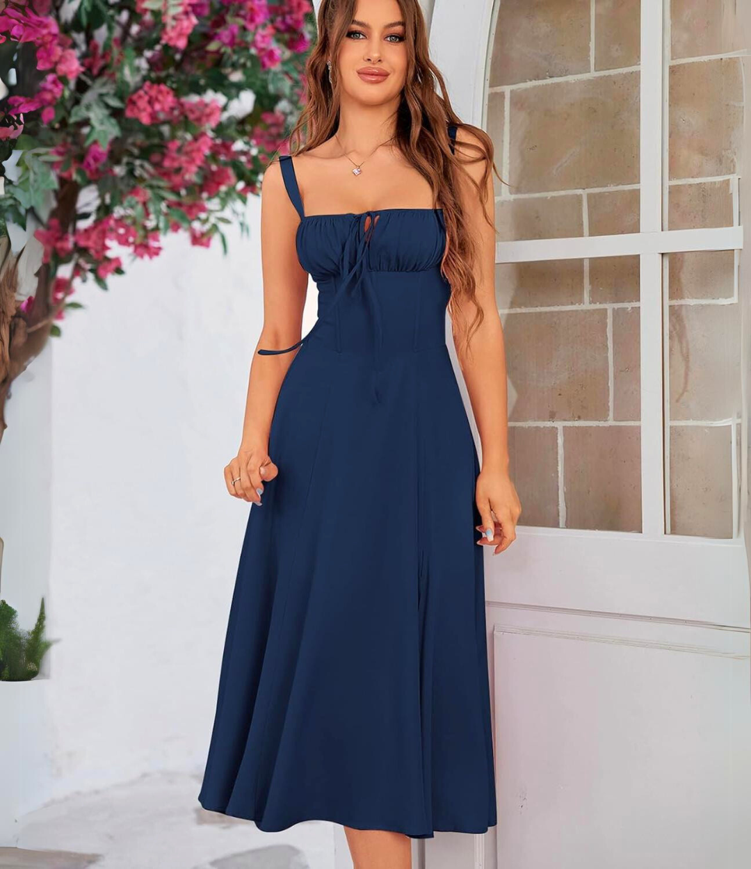 Milk | Abito Midi Elegante da Festa con Spalline