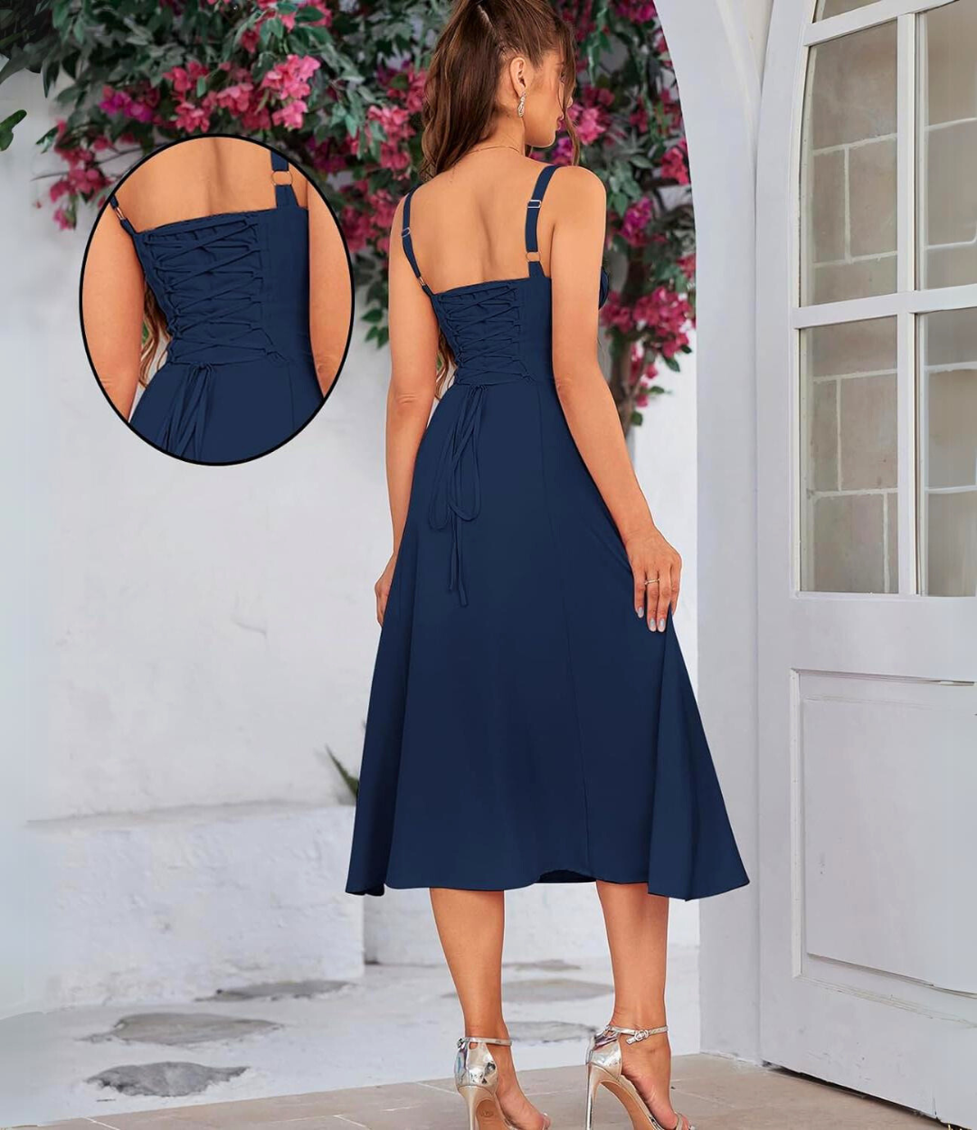 Milk | Abito Midi Elegante da Festa con Spalline