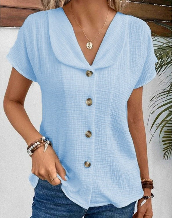 Laseth™ | Camicia casual a maniche corte con bottoni