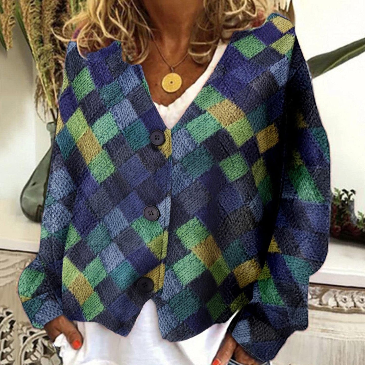 Julien™ | Maglione lavorato a maglia con motivo a diamante