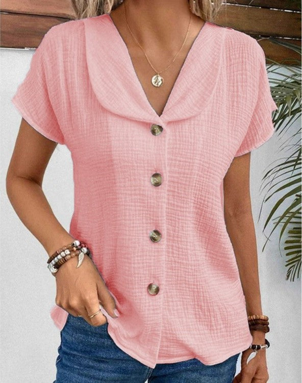 Laseth™ | Camicia casual a maniche corte con bottoni