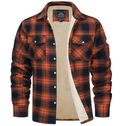 Adel™ | Giacca a Quadri da Uomo con Fodera in Fleece