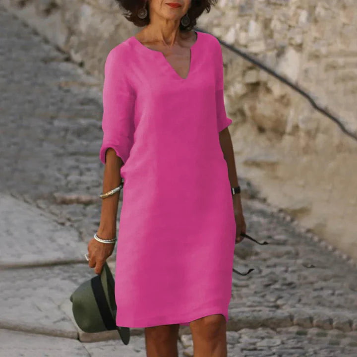 Elda | Comodo Vestito Con Collo A V