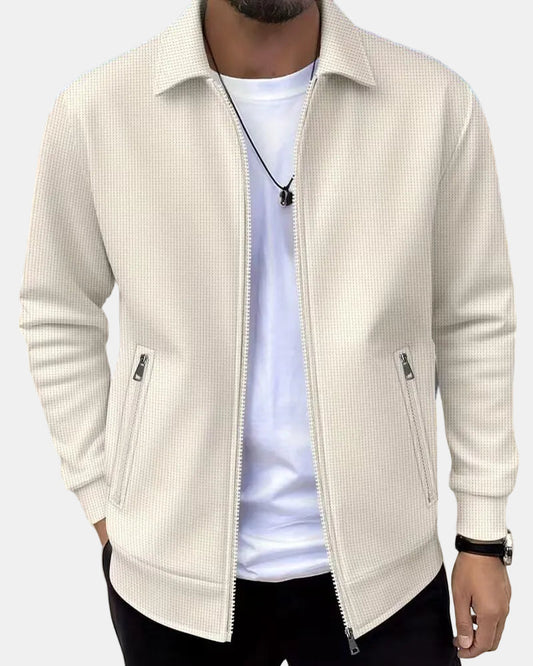 Men's Classic Textured Jacket, Zip-Up