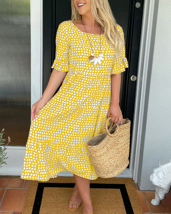 Roxana | Vestito Midi con Stampa a Pois