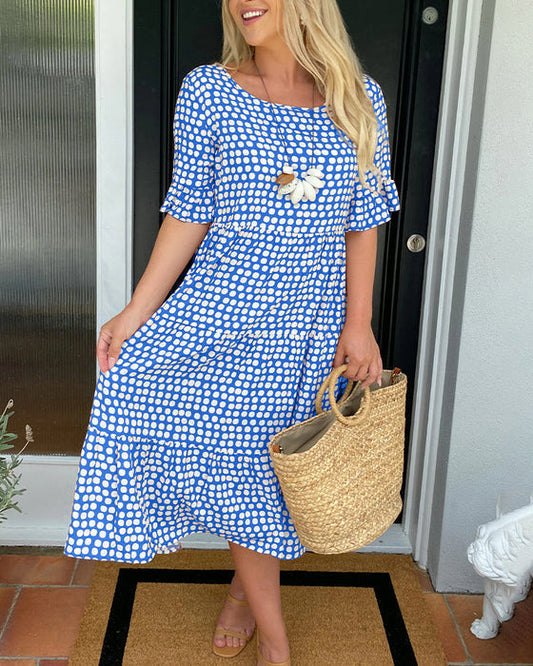 Roxana | Vestito Midi con Stampa a Pois