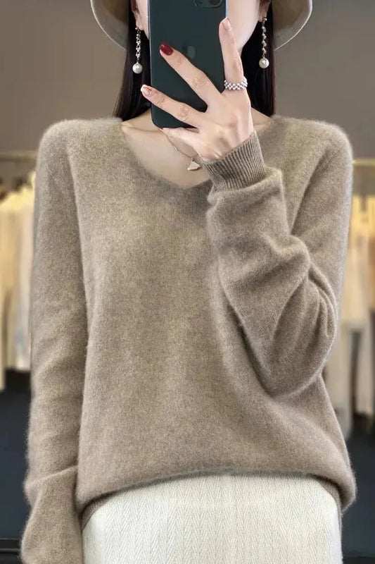Milano | Pullover con scollo a V stile cashmere