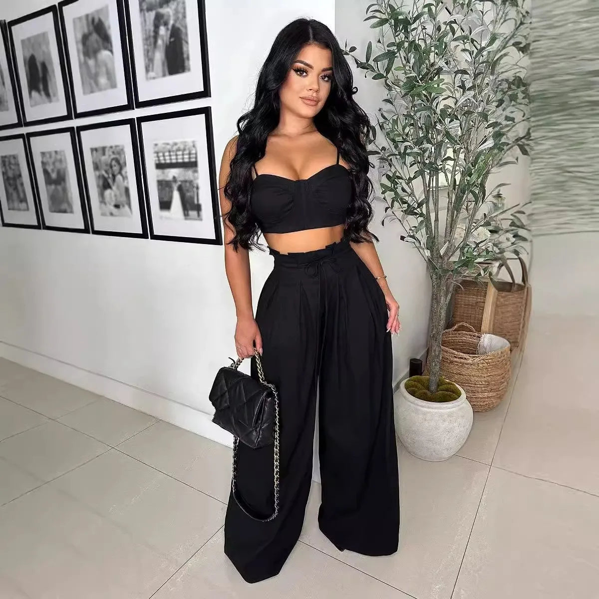 Giusta | Conjunto di Top e Pantalone Largo