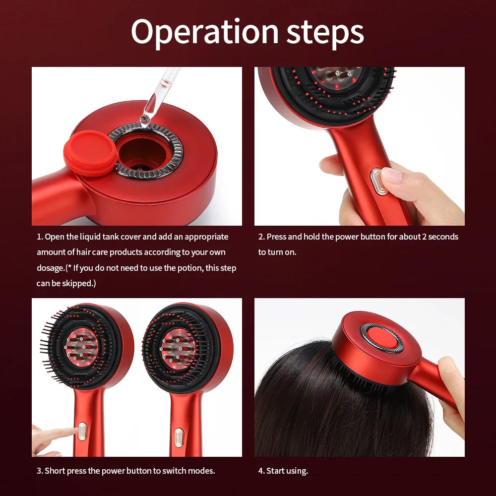 HairLume™ | Spazzola Massaggiante a Luce Rossa per Capelli