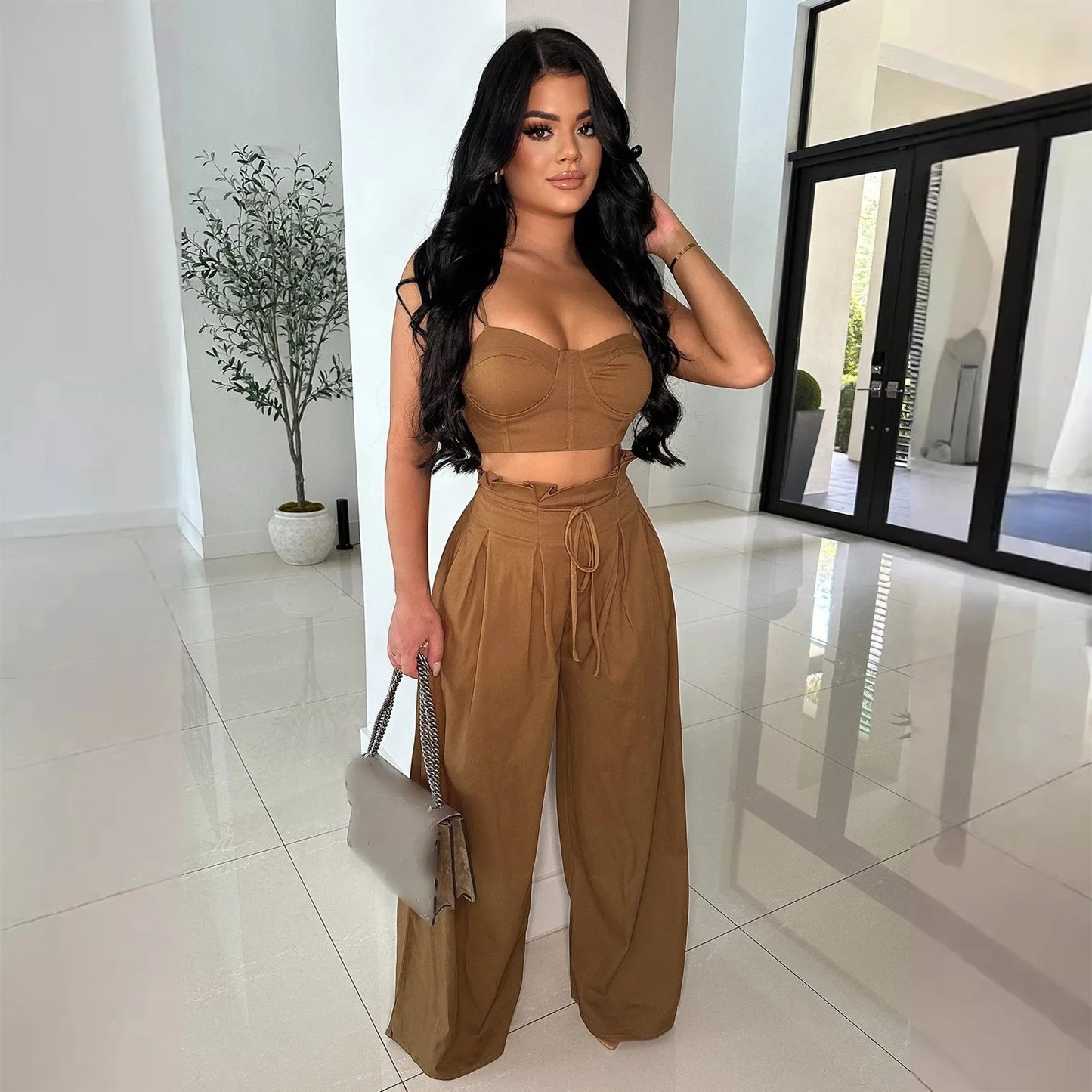 Giusta | Conjunto di Top e Pantalone Largo
