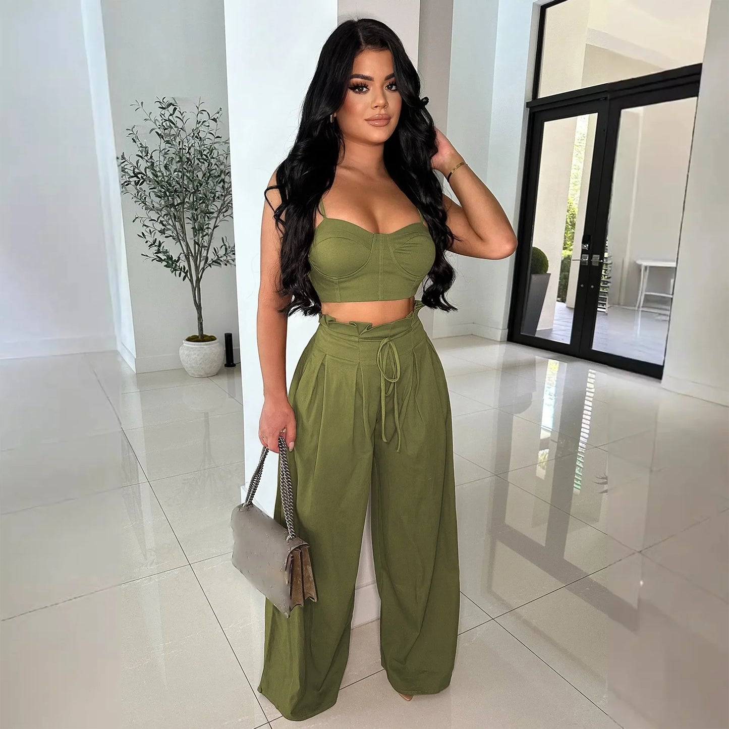 Giusta | Conjunto di Top e Pantalone Largo