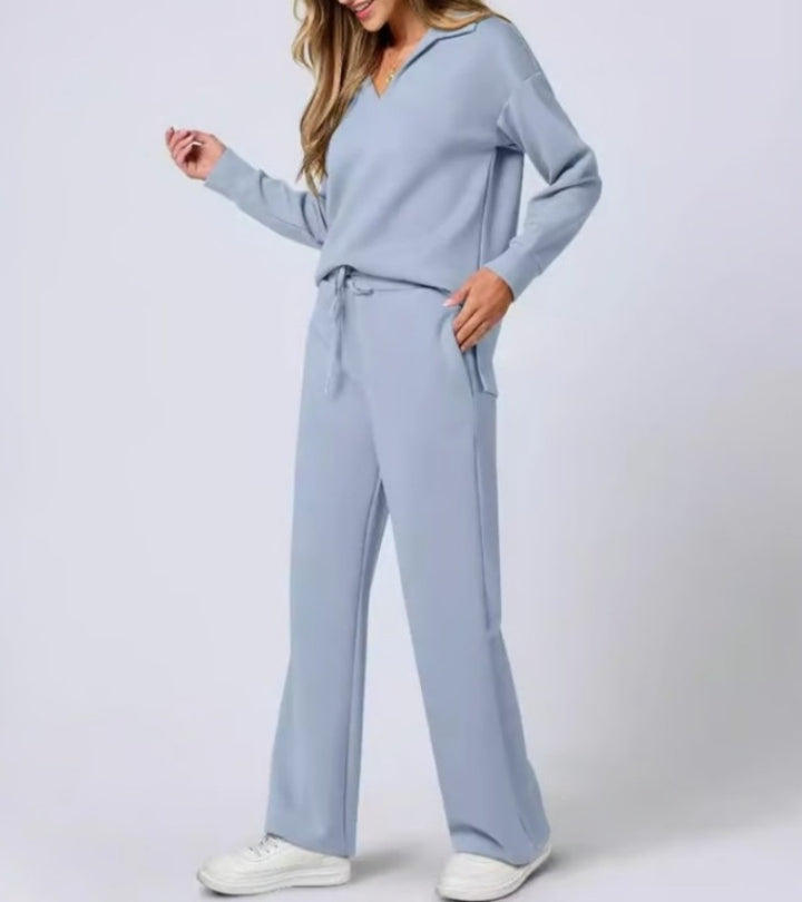 Zulema | Completo di Due Pezzi con Pantaloni Svasati