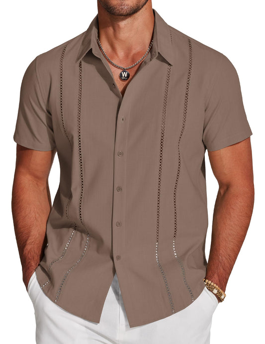 Ernesto | Camicia estiva in stile "Guayabera Cubana" per Uomo