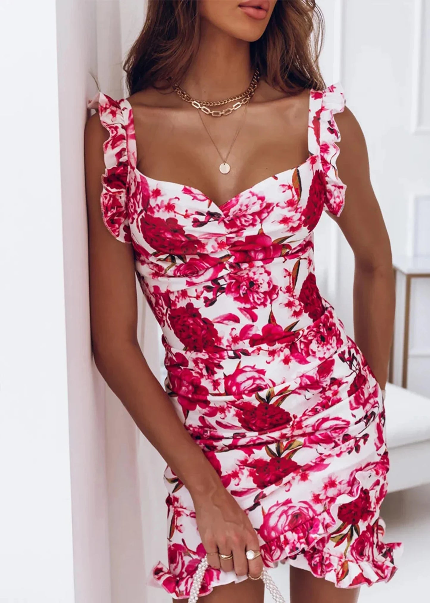 Mota | Mini Vestito Stampato di Fiori per l'Estate