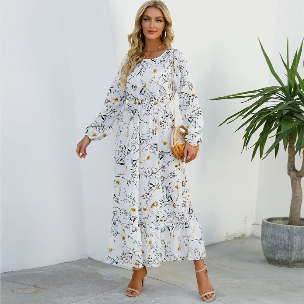Chelsia | Vestito floreale con maniche lunghe