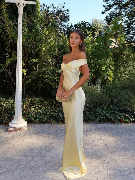 Emory | Abito Maxi in Raso Senza Schiena