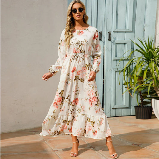 Chelsia | Vestito floreale con maniche lunghe