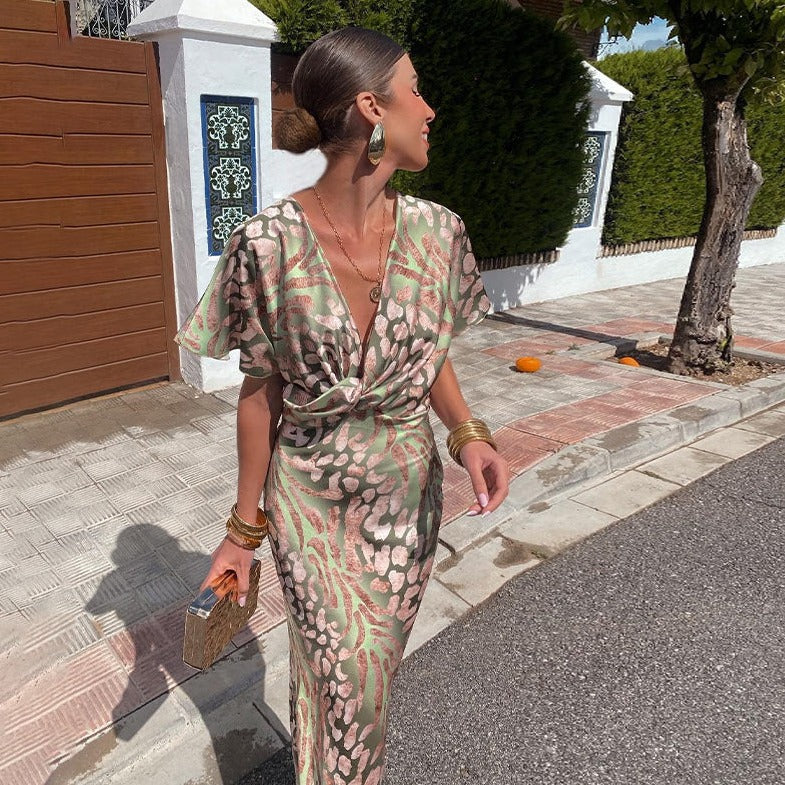Geofrey | Vestito Lungo con Collo a V