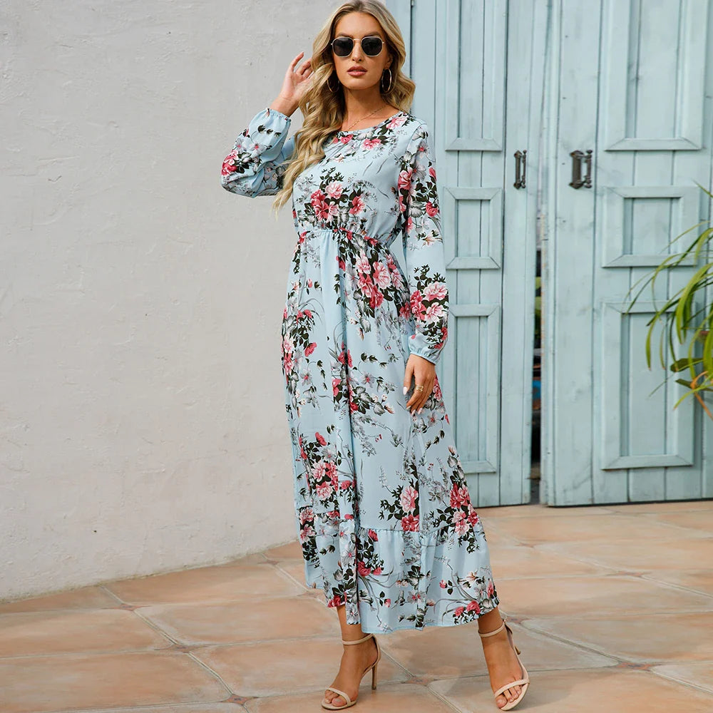 Chelsia | Vestito floreale con maniche lunghe