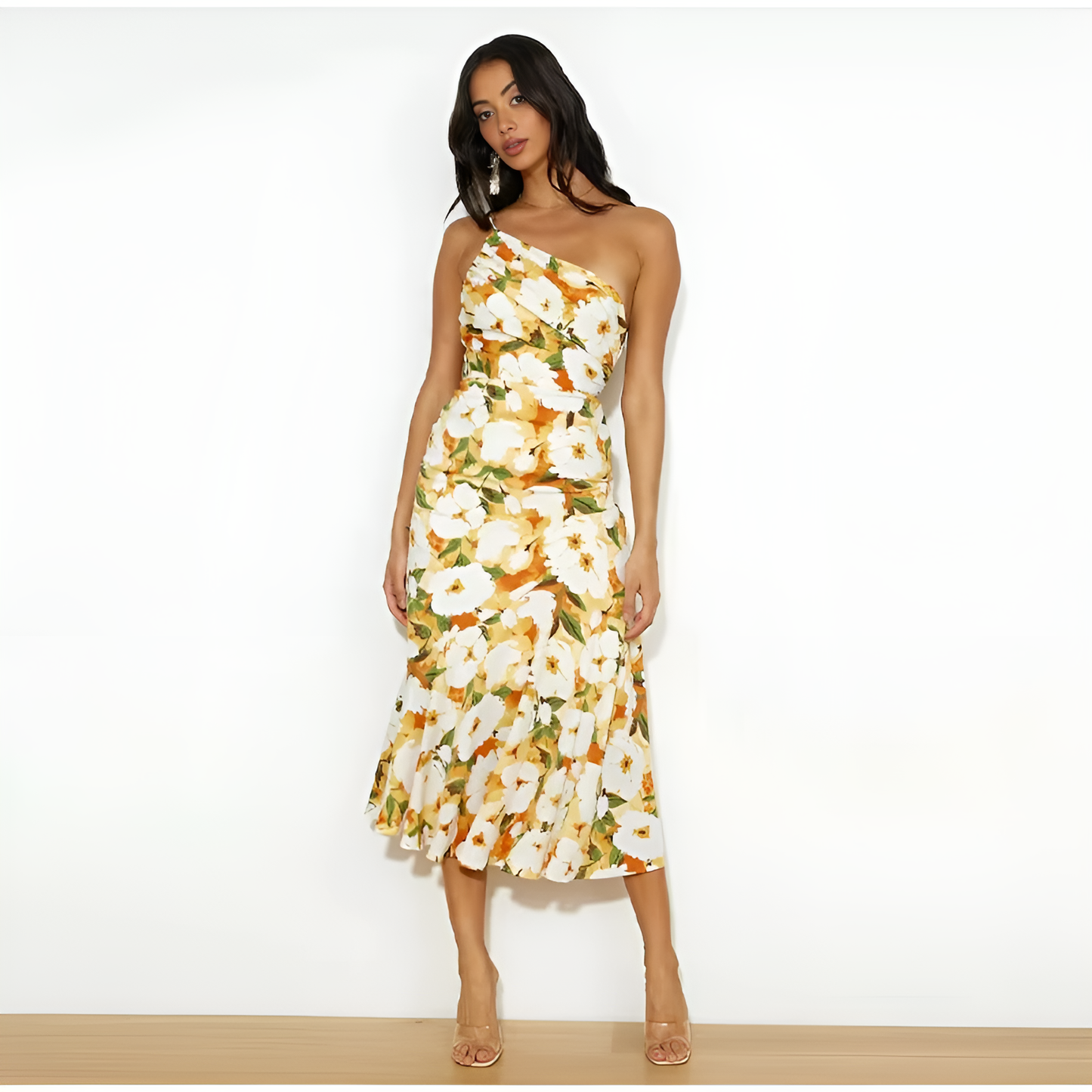 Ashley | Vestito Midi a Spalla Scoperta