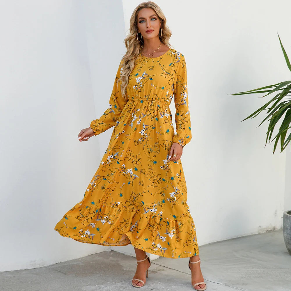 Chelsia | Vestito floreale con maniche lunghe