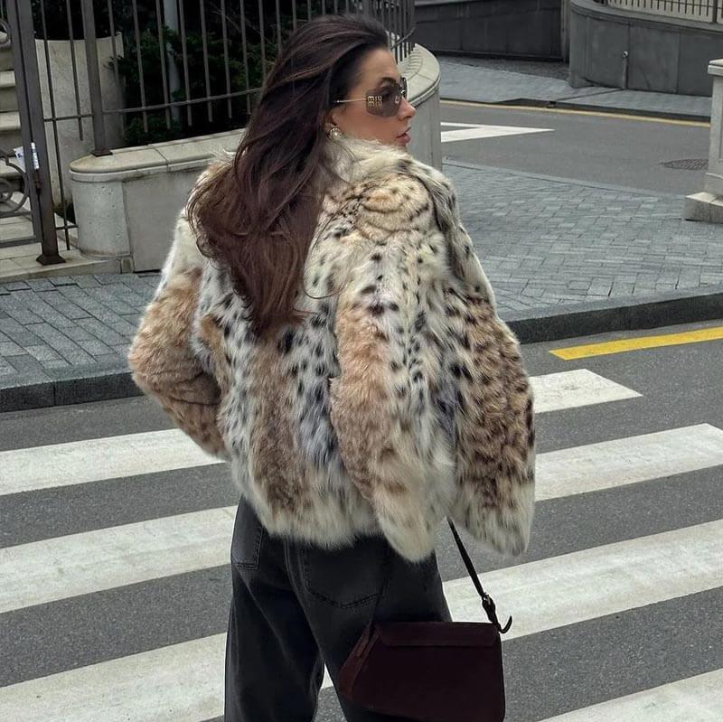 Becky™ | Giacca Leopardo in Ecopelle Corto