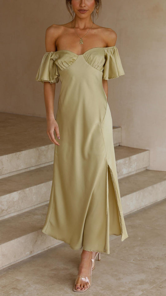 Nalanie | Abito Maxi Off-Shoulder con Maniche a Farfalla