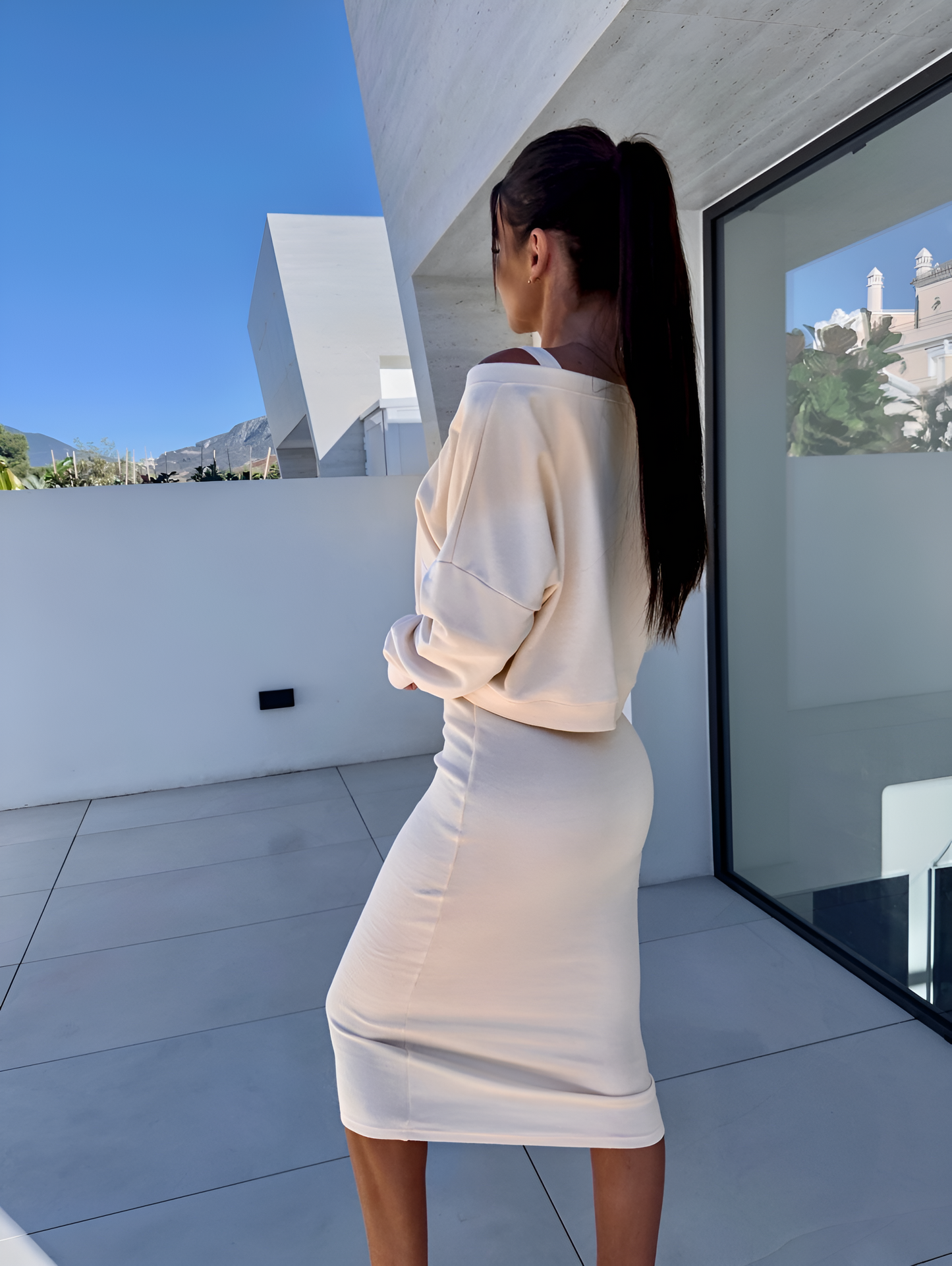 Milian | Conjunto di Vestito Midi con Jersey
