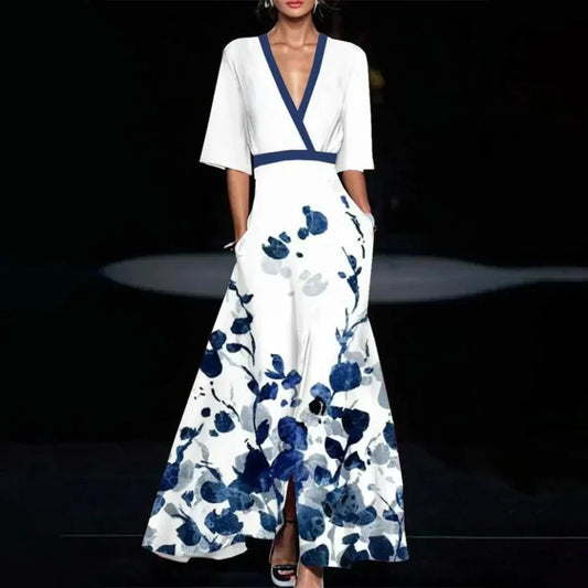 Jamie | Elegante Vestito Maxi con Stampa Floreale
