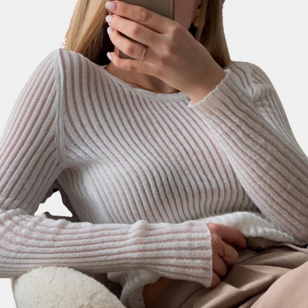 Adelyn™ | Maglione a Costine in Tessuto Fresco