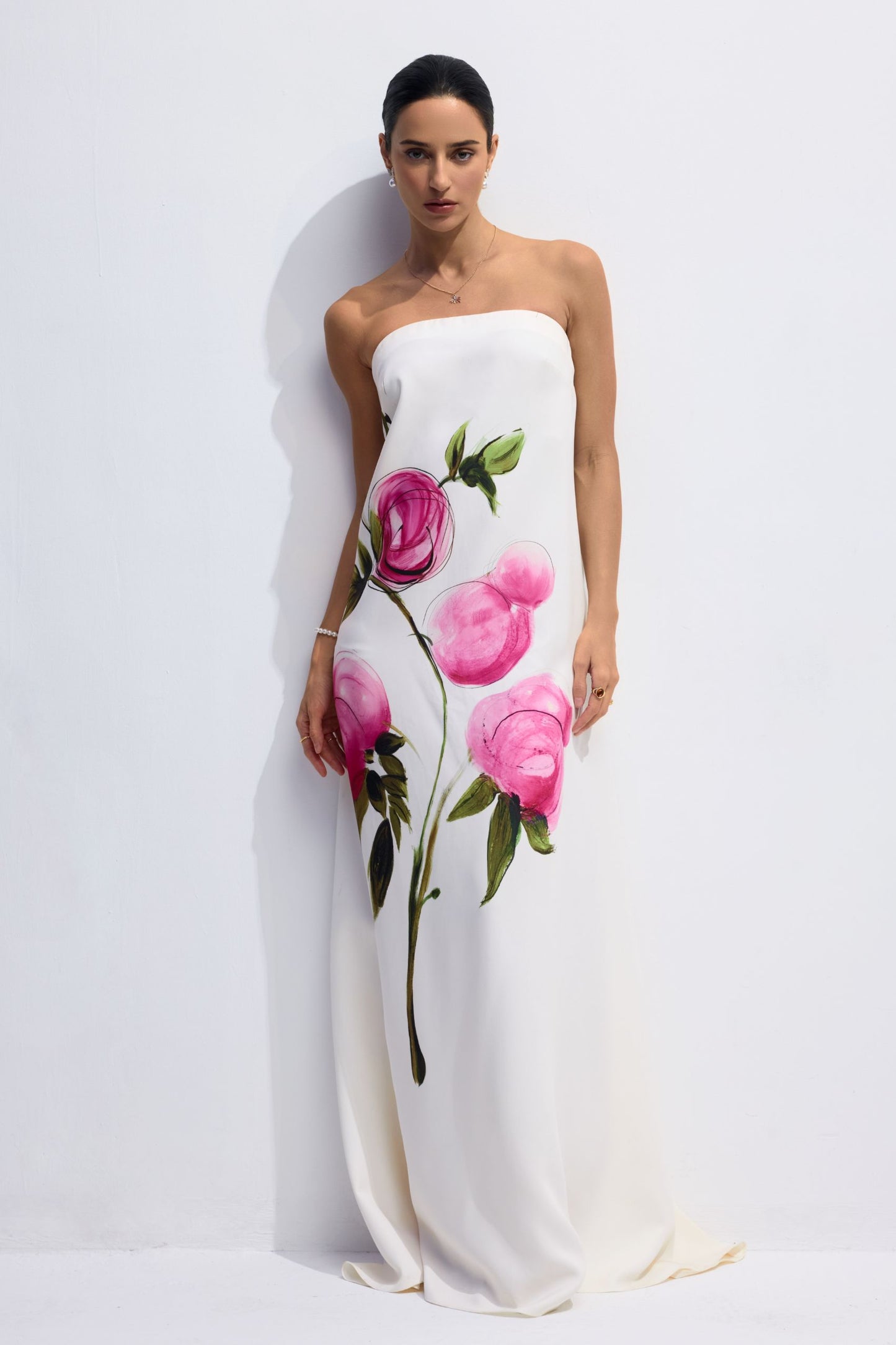 Weslynn | Abito Lungo con Stampa a Grandi Fiori