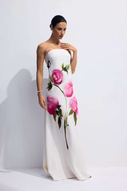 Weslynn | Abito Lungo con Stampa a Grandi Fiori