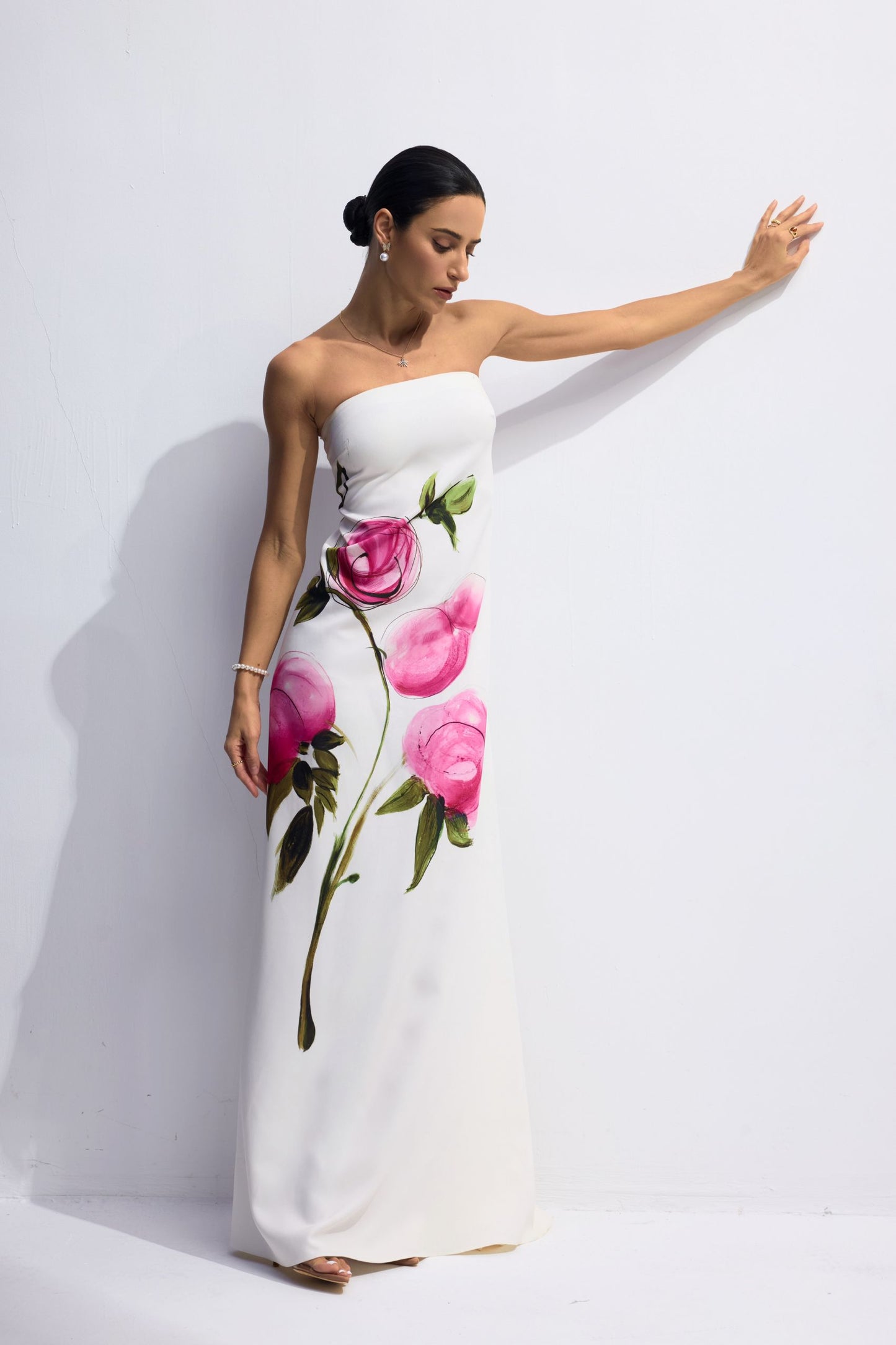 Weslynn | Abito Lungo con Stampa a Grandi Fiori