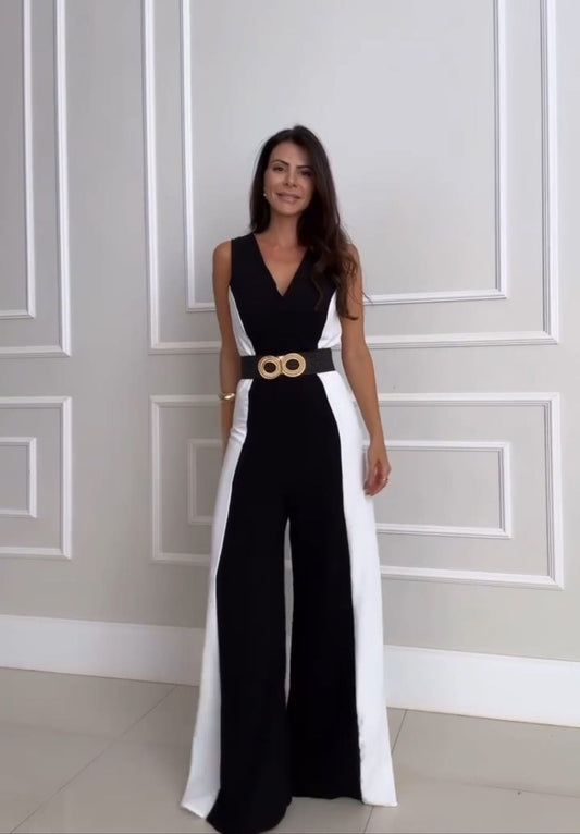Teagan™ | Elegante Tuta Nera e Bianca