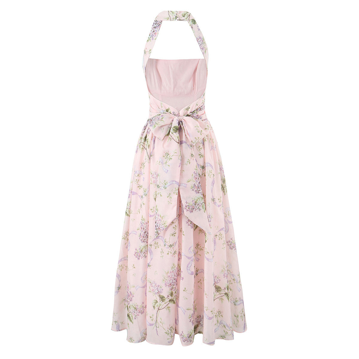 Winry | Abito Midi a Fiori con Schiena Scoperta