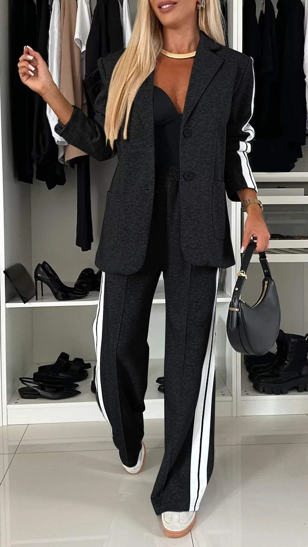 Patricia™ | Completo a Due Pezzi con Strisce